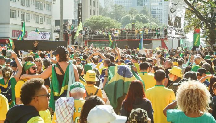 © Cadu Pinotti/Agência Brasil Ato em São Paulo pede anistia a Bolsonaro e exalta Trump